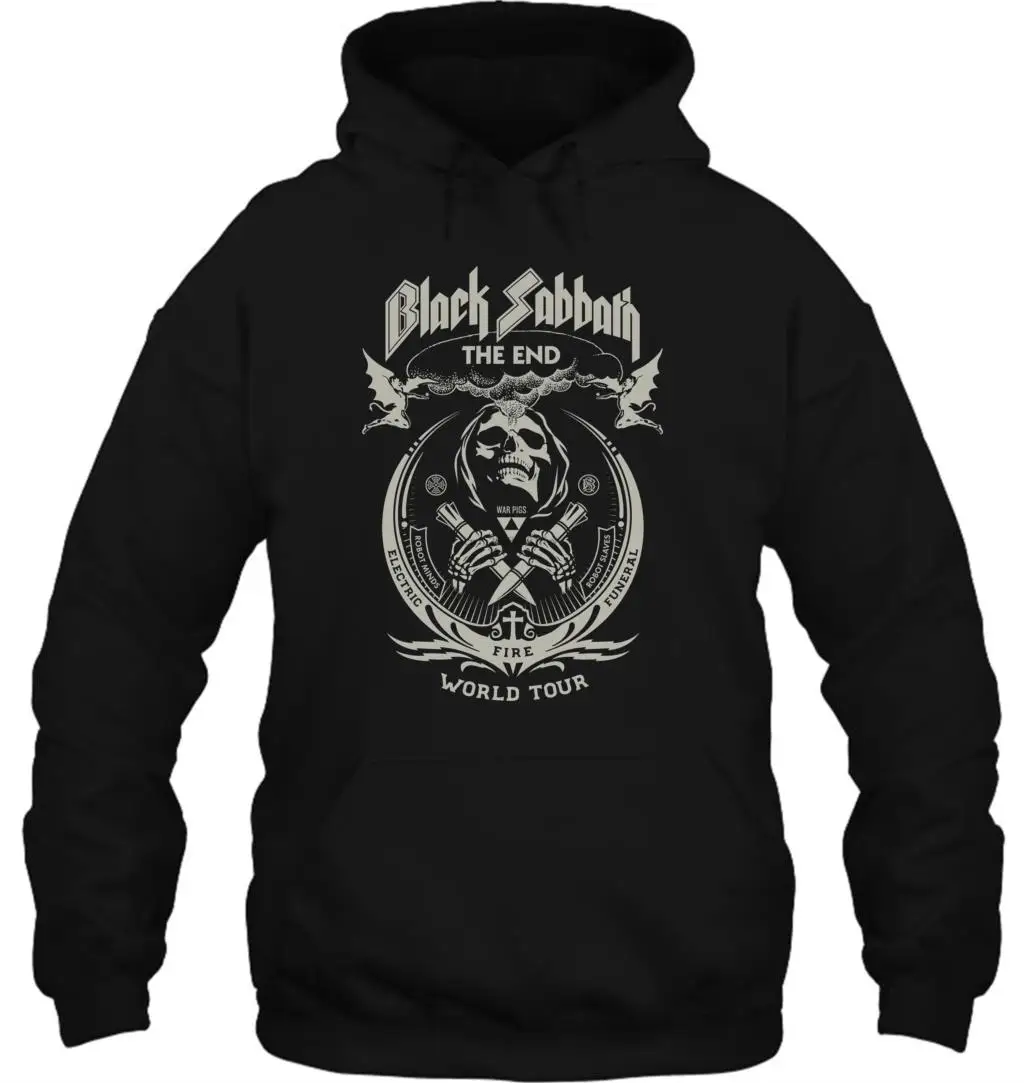 Мужская черная толстовка с капюшоном Sabbath The End Grim Reaper, черная, низкая цена, для подростков, мальчиков, новинка, высокое качество, женская уличная одежда
