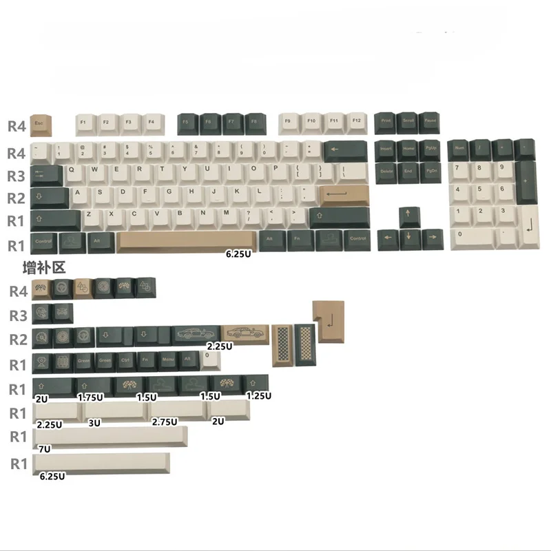 Gmk British Racing Green Keycaps Keycap Teclado Mecânico Perfil Cereja Pbt Sublimação de Tintura Interruptor mx 144 Chaves - Imagem 4