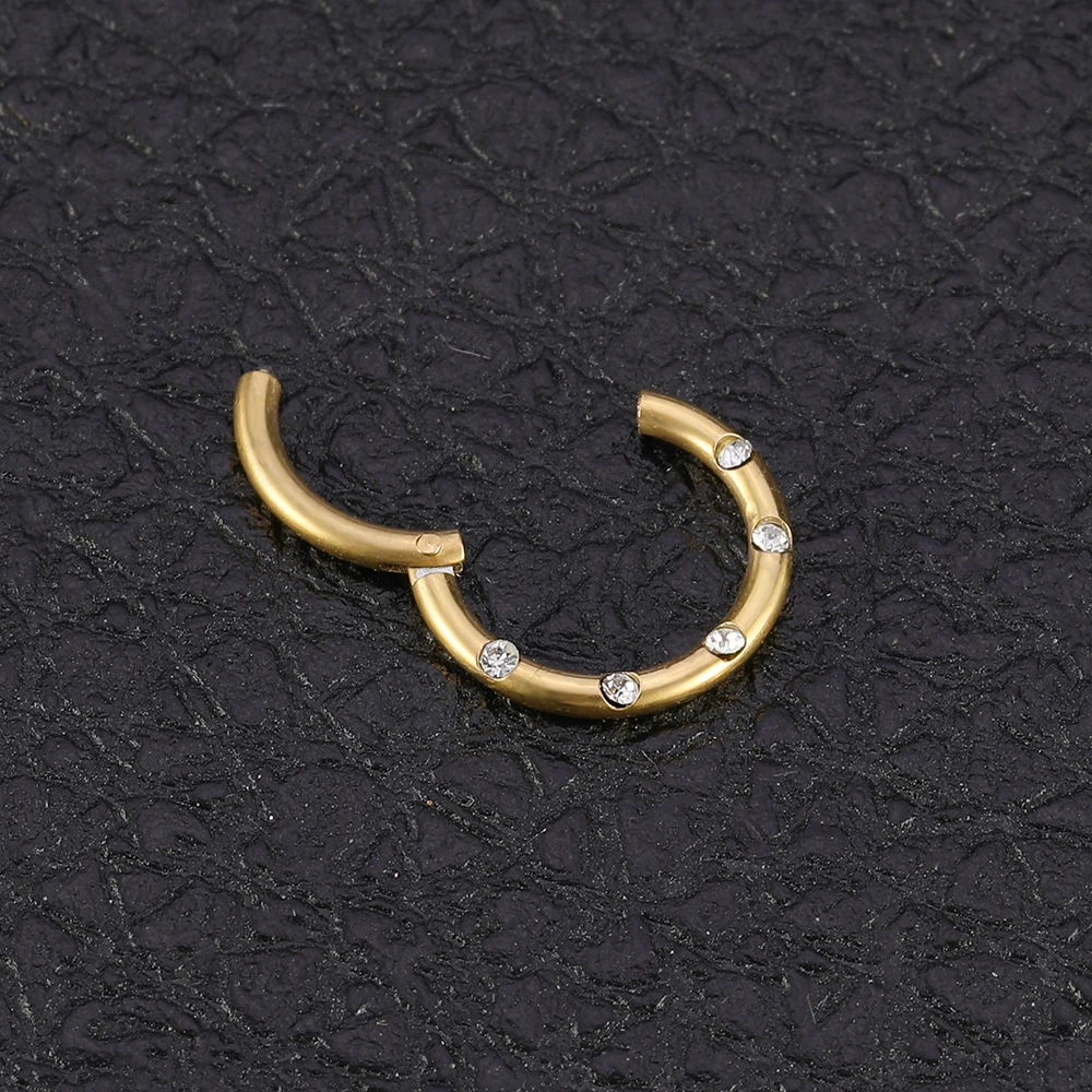 1PC 16G Stainless Steel CZ Nose Ring Stud Septum Ear Tragus Cartilage Daith Piercing Earrings Helix Conch Piercings Body Jewelry