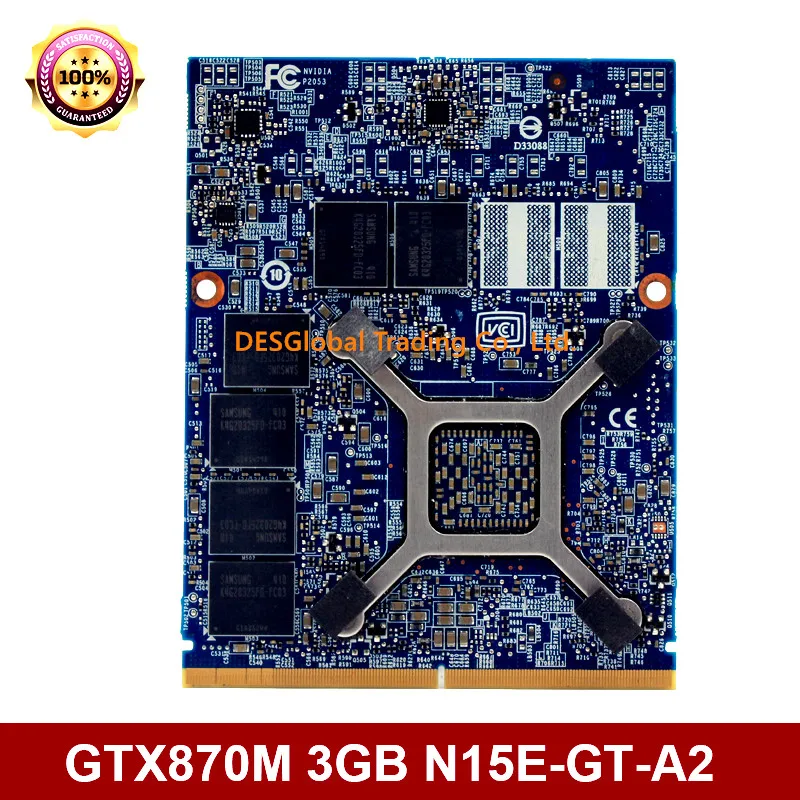 Best GTX870M GTX 870M Video VGA Graphic Card N15E-GT-A2 3GB for Laptop DELL Alienware Clevo P170HM P150H