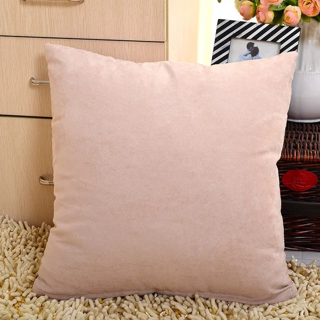 New Decorative Pillows Soft Sofa Waist Throw Cushion Cover Solid 45 x 45cm Living Room Cushion Covers Home Decor Decoration