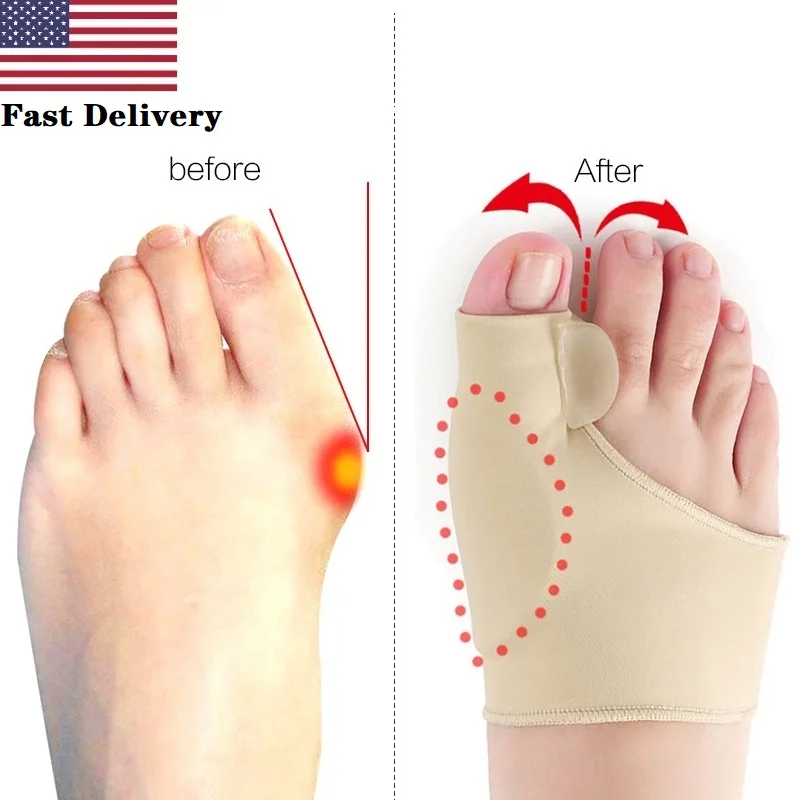 Big Toe Splint Separator Hallux Valgus Bunion Corrector Orthotic Feet Care Thumb Adjuster Correction Pedicure Socks Straightener
