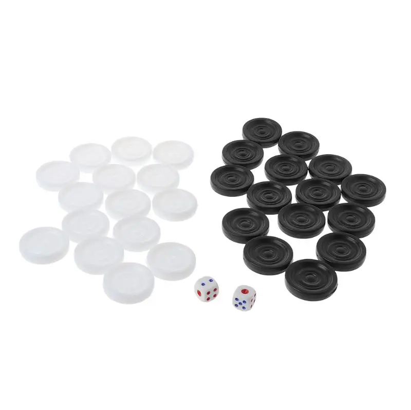 30 шт черно-белые шахматы в нарды пластиковые международные шашки - Цвет: L