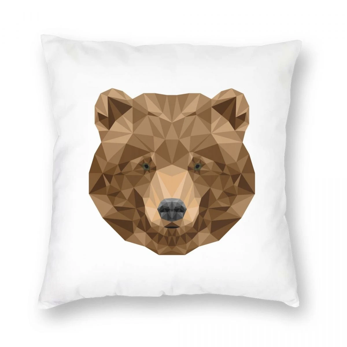 Geometric Grizzly Bear Square 