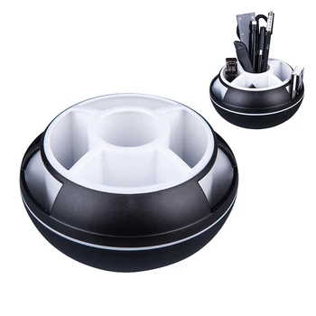 

360 Degrees Rotation Office Pen Holder Desktop Organizer Stand Box Round Pencil Storage Stationery Container School Supply