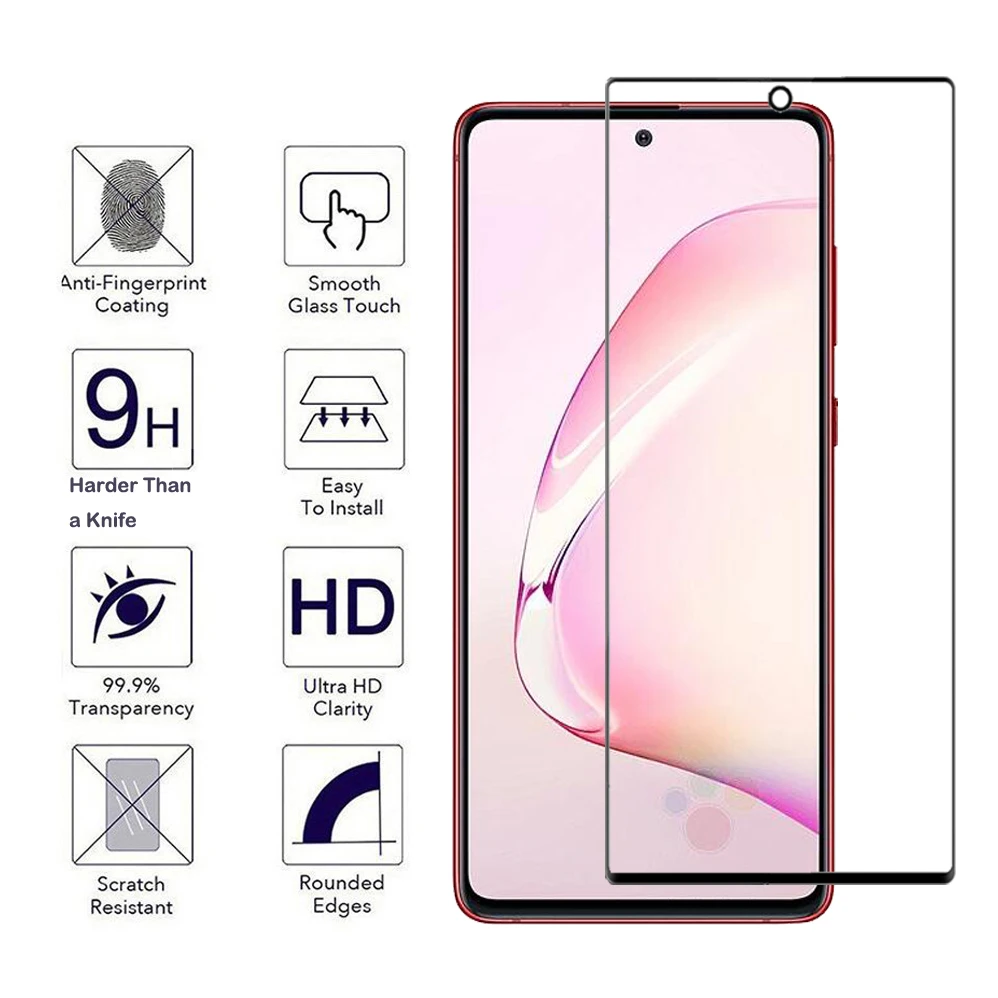 

2pcs/lot Tempered Glass for samsung Note10 S10 Lite Protective Glas Screen Protector for Samsung Galaxy A71 A5