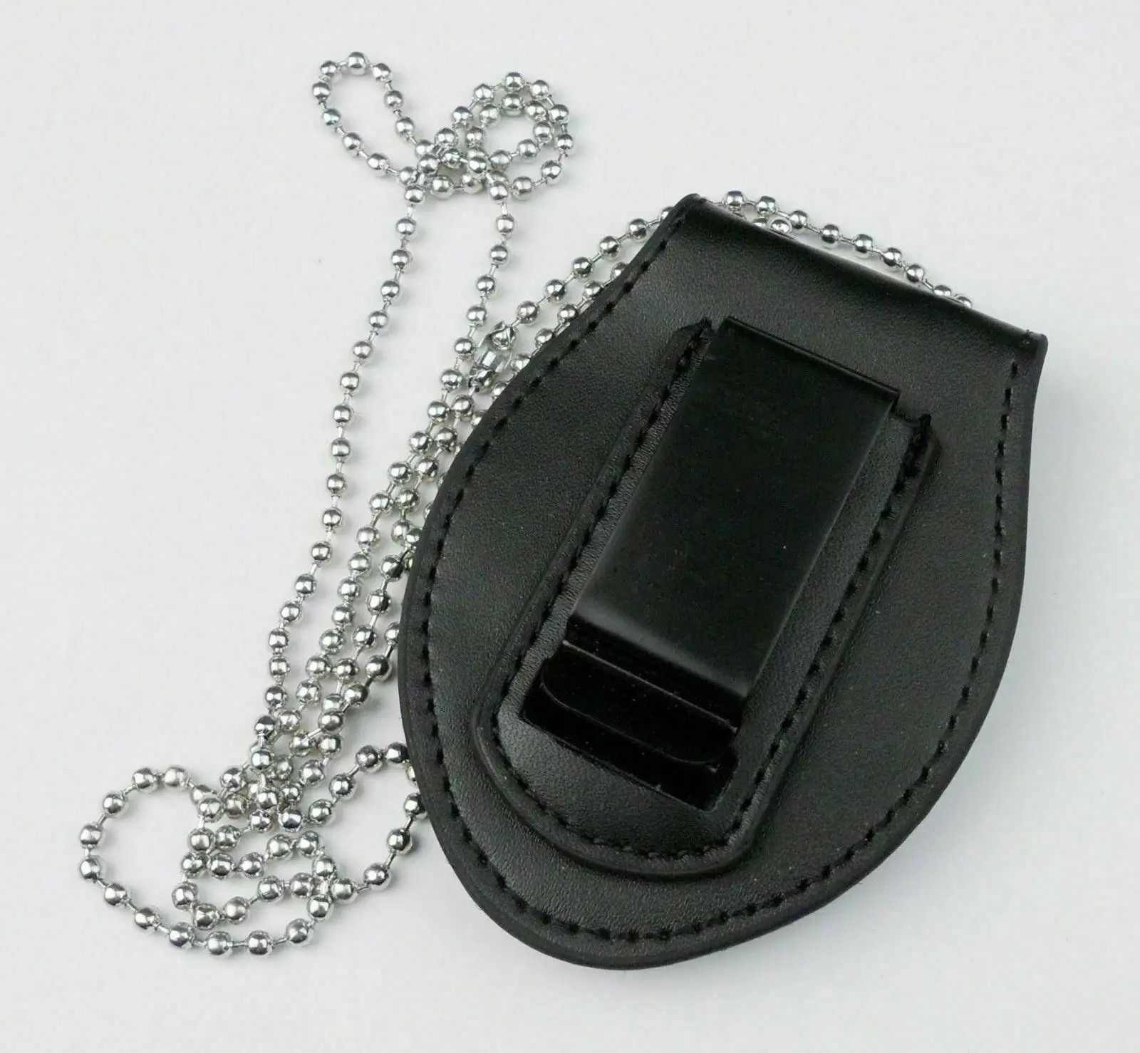 US Police Badge Holder With Neck Chain Belt Clip