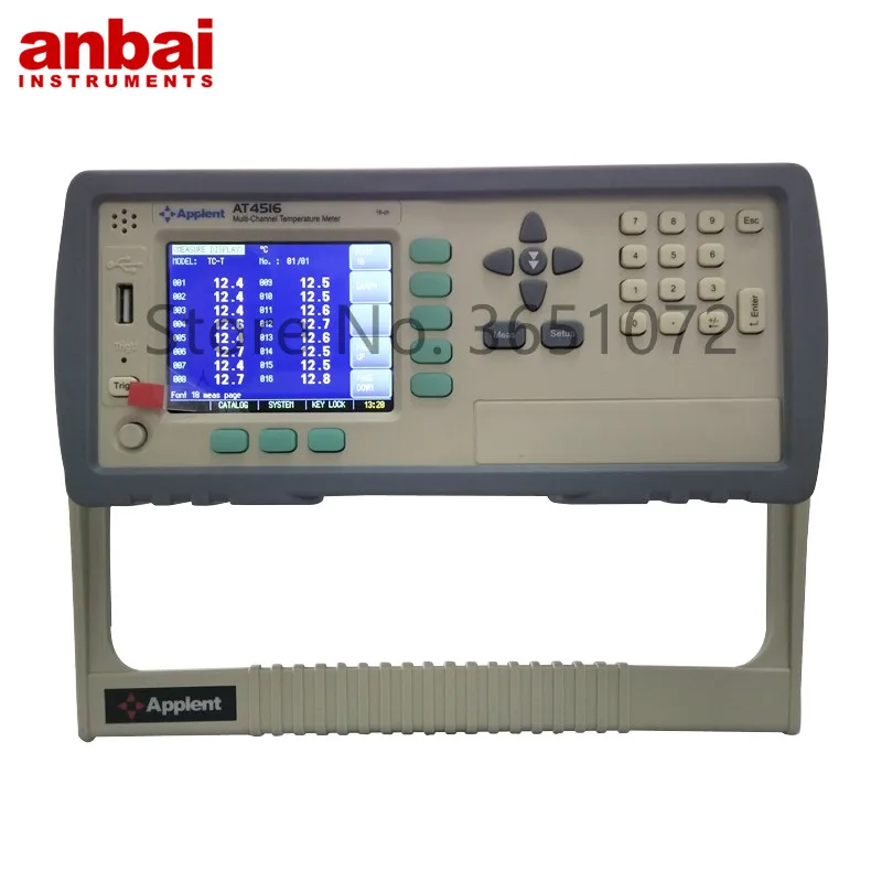 

AT4516 Multi-channel Temperature Meter with RS232 Interface and U Disk Interface