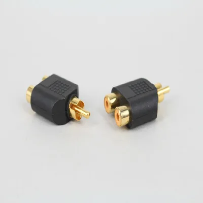 Разветвитель AV RCA Y Lotus переходник с 1 штекера на 2 гнезда цветной разъем|Кабели VGA| |