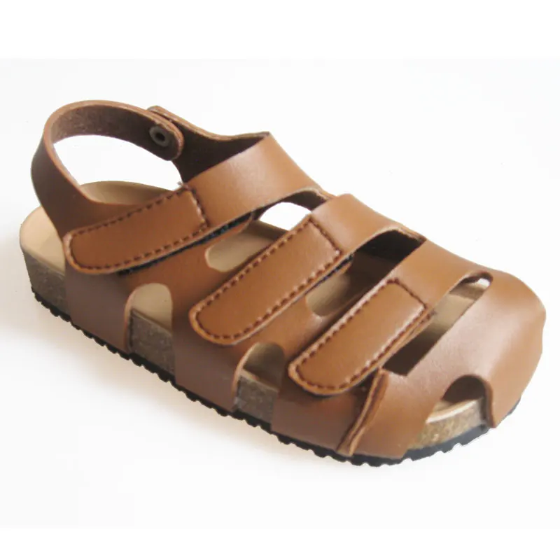 bata children's sandals 2020 New Fashion Children Sandals Boys and Girls Slippers Hook&Loop Corks Shoes Flats Heels  Adjustable 1-3-12 Years Old boy sandals fashion