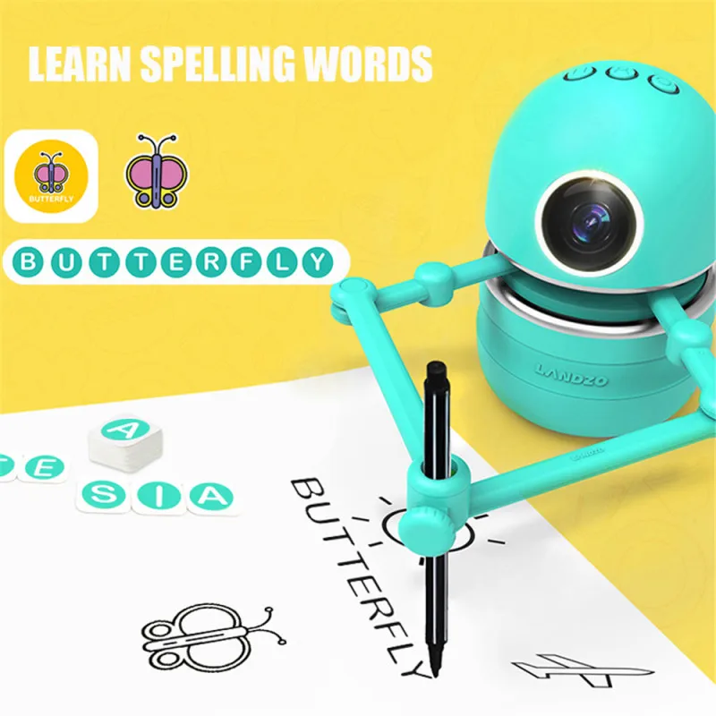 Desenhar bot desenhos animados tema imagens desenho robôs tecnologia crianças pintura automática aprendizagem arte formação máquina ece ece brinquedo