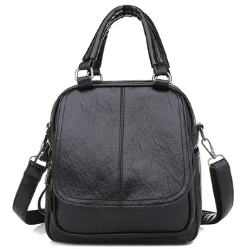 

Wild Casual Women Bag Zipper Medium Shoulder Bag Waterproof Crossbody Backpack Multifunctional Party Adjustable Strap 3 Straps