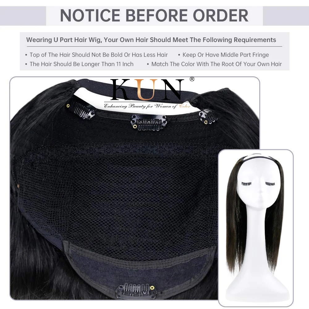Grampo na Extensão do Cabelo em Linha Peruca com Faixa Peruca para Mulher Brasileiro Parte Peruca Reta 180% Metade Elástica Forma Completa Máquina Feita u 7 High Quality Apliques e perucas