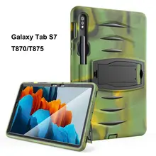 

Shockproof Armor Tablet Case For Samsung Galaxy Tab S7 11" T870 T875 Cover Hard Heavy Protective Rugged Duty Stand Tablet Case