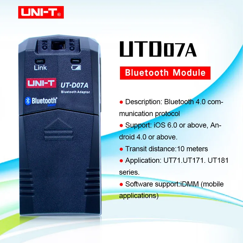 UNI-T UTD07A bluetooth модуль для UNI-T UT181A, UT171A и UT71E цифровой мультиметры Bluetooth адаптер