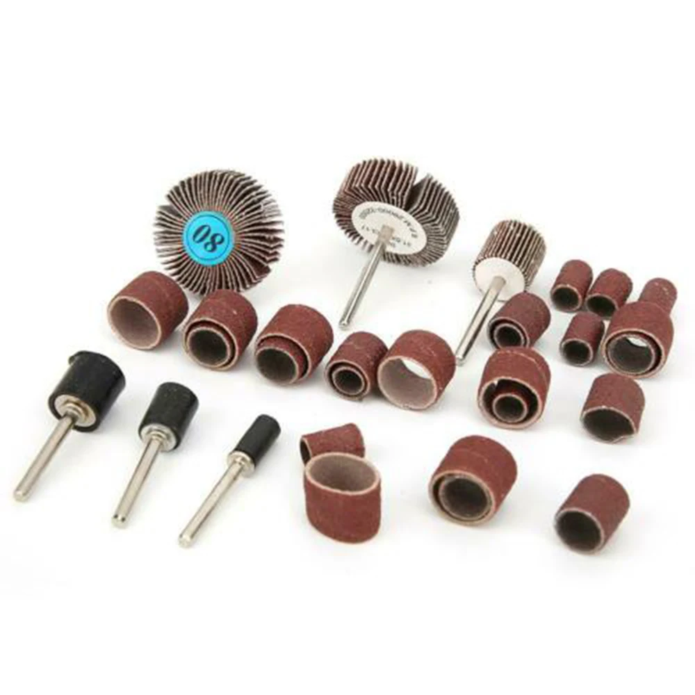 30pcs/set Sanding Wheel Drum Polishing Abrasive Grinding Rotary Tool Sanding Pads Sharpening Accessories Sander
