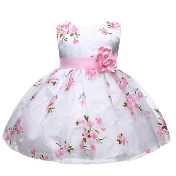 

Satin Halloween Flower Toddler Floral Smart Formal Kid 0-24M Baby Girl Party Dress