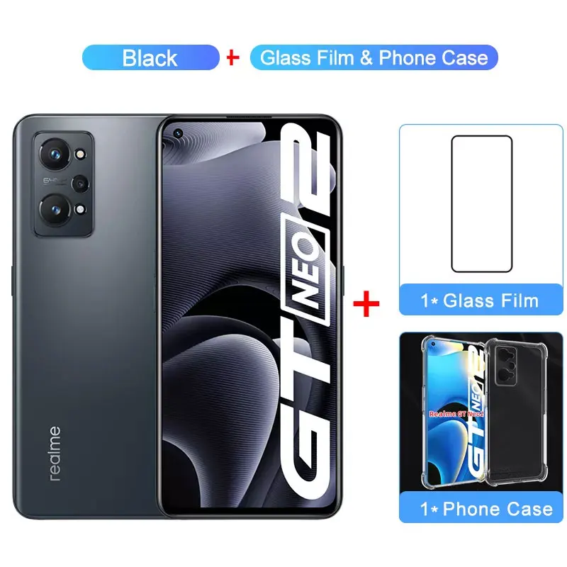 Realme GT Neo 2 5G Mobiel Phones NFC 6.62" FHD+ Snapdragon 870 Octa Core 64MP 65W SuperDart Charger 5000mAh Battery Smartphones realme new launch realme