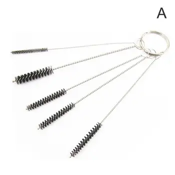 

5pcs Mini Airbrush Tool Brush Nylon Cleaning Self-diameter Cleaner Brushes Cleaning 2mm Brush Set Nozzle Straw Brush Kitche P7K4