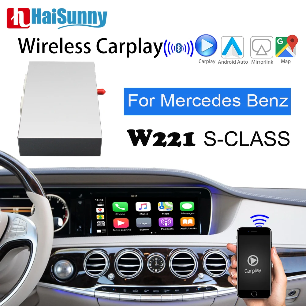Беспроводной Carplay для Mercedes w222 W221 S400 S500 поддержка смарт медиа навигации NTG 4 5