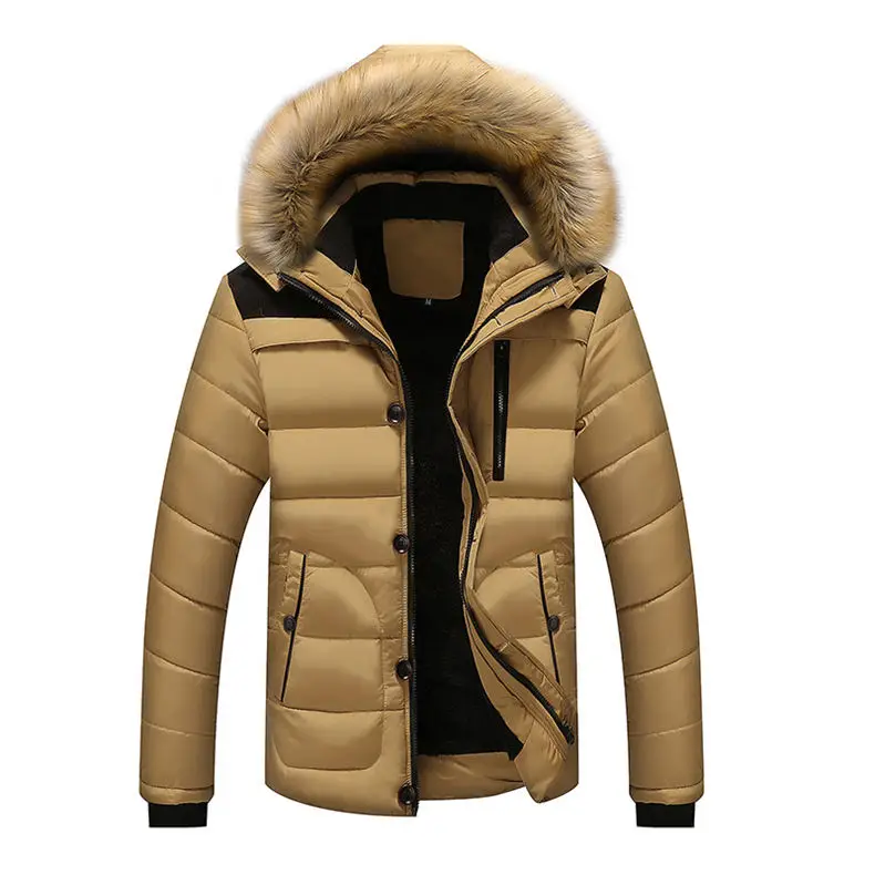 -20 'C Winter Fleece Warm Men Jacket Coats Wind Resistant Autumn Thick Fur Trim Hooded Jacket Mens Cotton Padded 2019 MuLS Brand 01