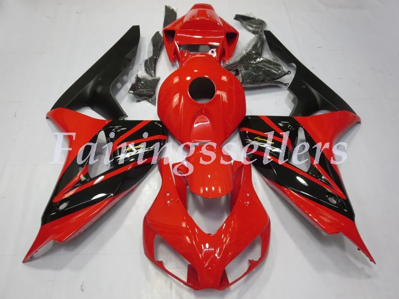 Литьевая Форма ABS Полный комплект обтекателя Подходит для Honda CBR1000RR 06 07 2006 2007 1000RR Обтекатели Красный Черный OEM Стиль
