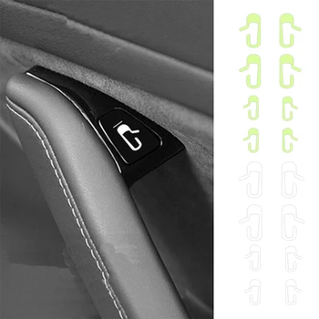 

CITALL 8pcs Interior Plastic Car Door Open Exit Indication Sticker Decal Fit For Tesla Model 3