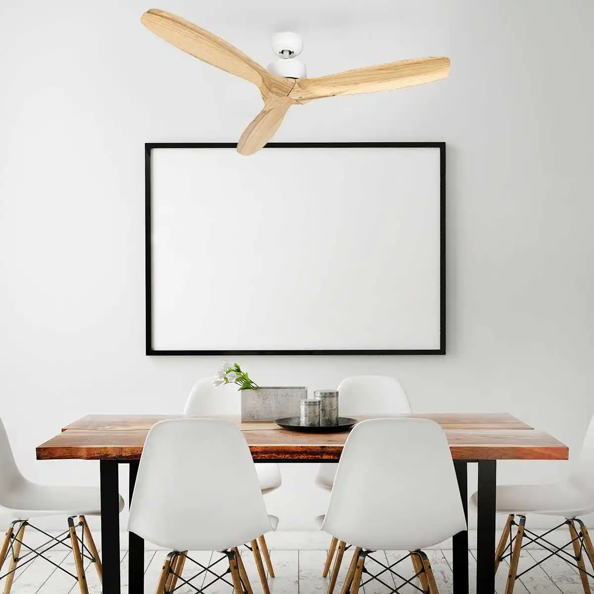 

Remote Control 52'' Wooden Ceiling Fan Light Lamp 52W 110V Modern Ventilators Fans Indoor Lighting Home Living Room Decoration