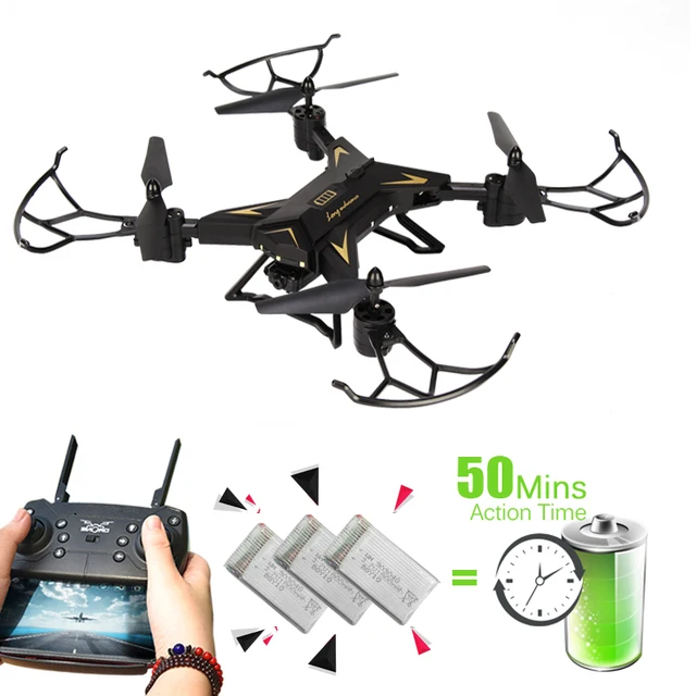 $US $40.00  KY601S Drones with Camera HD 1080P WIFI FPV Drone Profissional RC Helicopter Altitude Hold Quadcopt