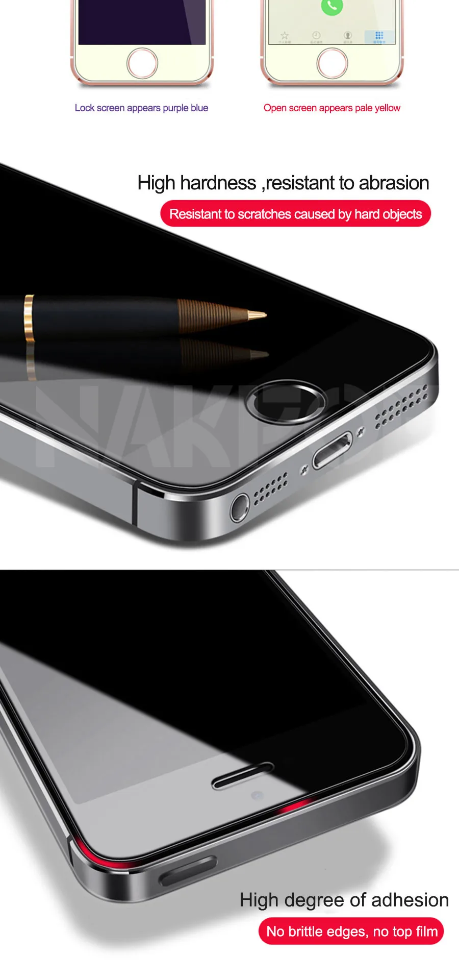 9D защитное стекло на iPhone 5S 5 5C SE закаленное защитное стекло для экрана для Apple iPhone SE 4 защитная пленка