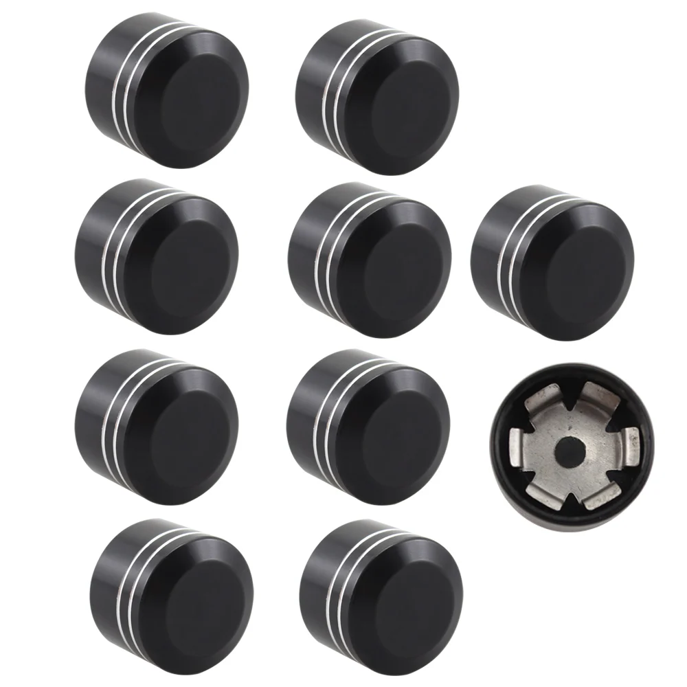 

Chrome Black Inner Schrauben Motorcycle Bolts Topper Cap Cover Universal Parts For Harley Davidson Models10Pcs 9mm 11.5mm 13mm