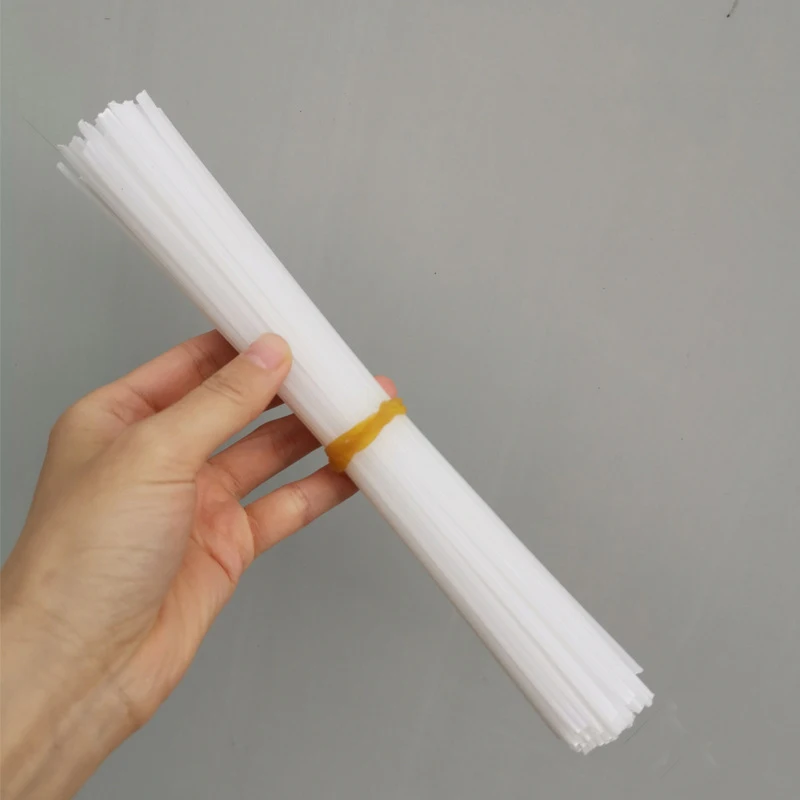 50Pcs Plastic Welding Rods Car Bumper Repair PP Plastic Electrodes for Welder Gun Sticks Kit Tools for Hot Air Gun Welding White