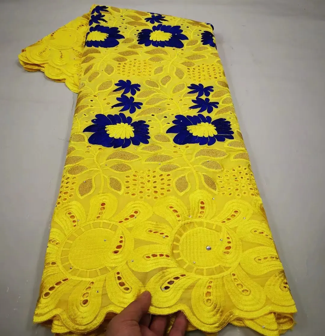 

JUMIA Cotton Lace Fabric Swiss Voile Soft Dubai Style African Ghana Design Sewing Tissue for Women Wedding Party Dress