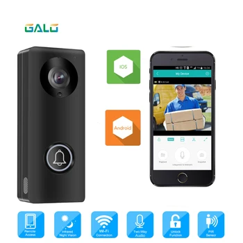 

HD Camera Wifi Video Doorbell Waterproof Phone Doorbell Intercom Support Android SD Card IOS Smartphone Remote View Unlock