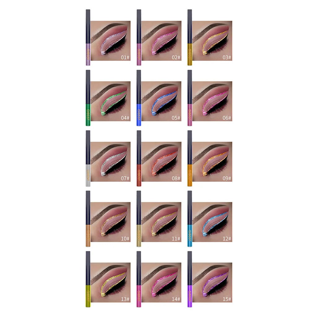 Colorful Shiny Color Sequins Strobe Diamond Eyeliner Metal Eyeliner Pen Тени Для Век Maquiagem Completa Карандаш Для Глаз