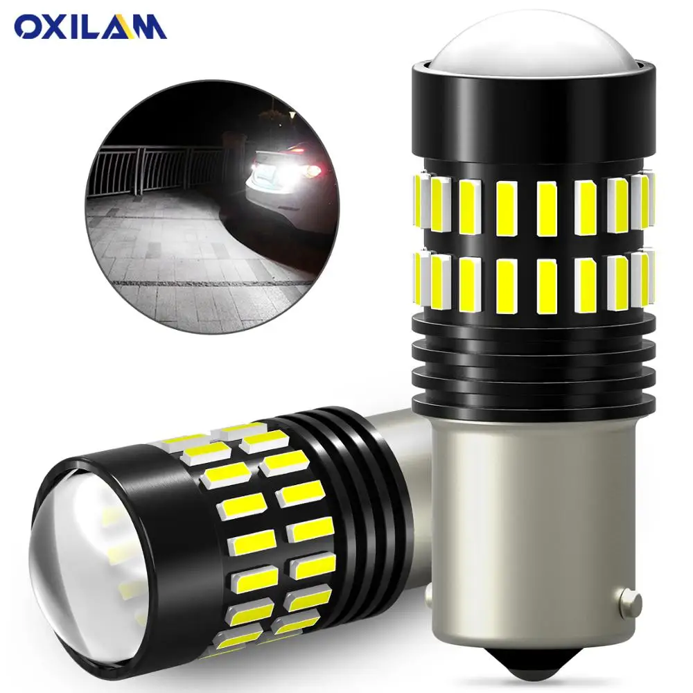 Светодиодный фонарь заднего хода OXILAM 2x BA15S P21W Canbus без ошибок 1156 светодиодный Led