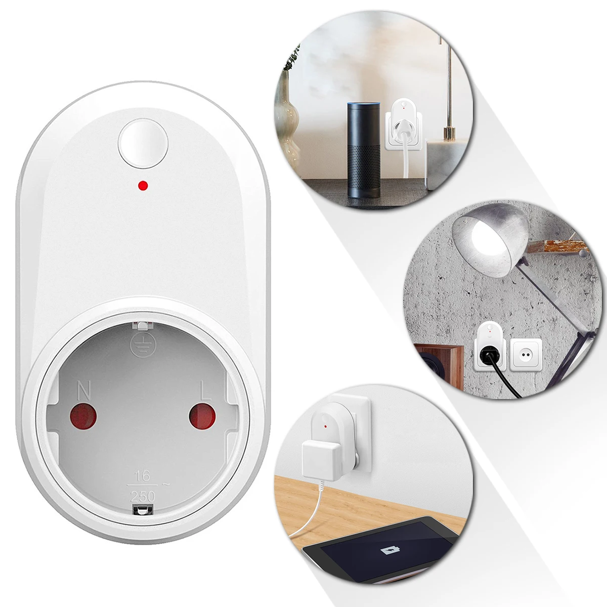ЕС WI FI Smart Plug Мощность розетка светильник выключатель таймер 220V Беспроводной