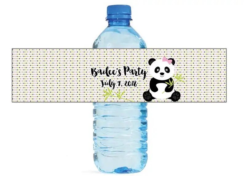 Персонализированные наклейки для детских бутылок с водой на заказ для мальчиков или девочек вечерние этикетки для бутылок с водой-48 наклеек - Цвет: F