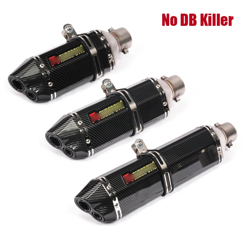 38-51mm Universal Motorcycle Exhaust Pipe Stainless Steel Aluminum Muffler End Tips 310mm 370mm 470mm for Dirt Street Bike ATV
