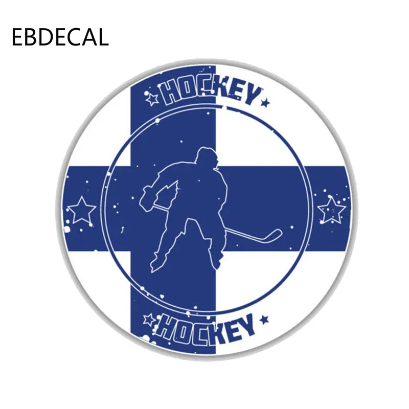 EBdecal финский флаг хоккейный Спорт для Авто/бампера/окна/настенные наклейки DIY