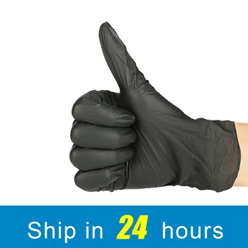 

100Pcs Color Disposable Nitrile Latex Universal Gloves Powder Free Ambidextrous Finger Textures Anti-Pollution For Clean