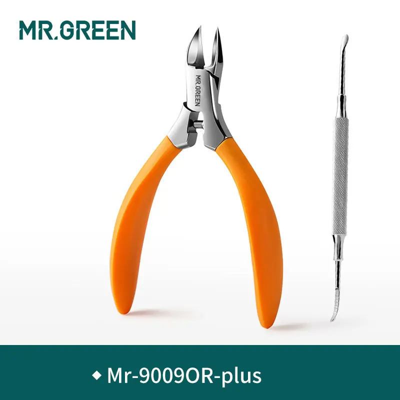 M-9009OR-PLUS MR.GREEN инструменты для маникюра профессиональные из нержавеющей стали толстые ногти вросшие кусачки для кутикулы Триммер плоскогубцы ножницы кусачки для ногтей - Цвет: M-9009OR-PLUS