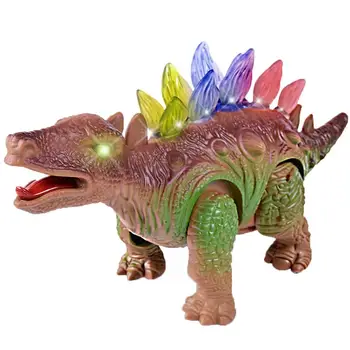 

2 pcs Simulation Vocalized Lumious Battery Operated Dinosaur Toys for Children Use Without Battery