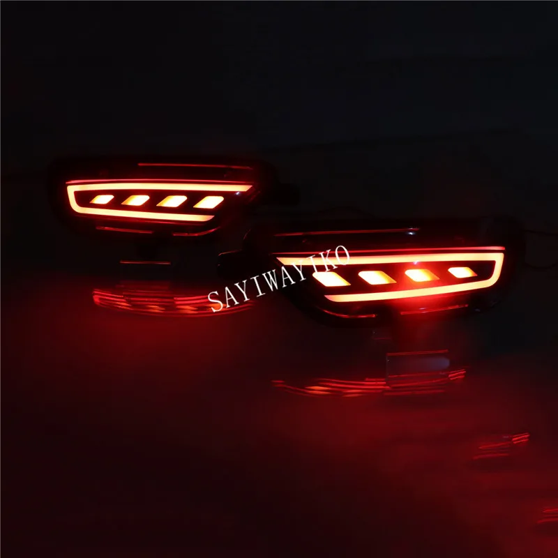 2 шт. для Mazda CX5,- светодиодный задний отражатель хвост противотуманная лампа задняя бампер сигнальная лампочка вспышка Поворотная сигнальная лампа