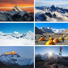 Panoramic Photograph of Mount Dhaulagiri Dramatic Himalayan Nepal Landscape Background for Kid Baby Boy Girl Artistic Portrait Photo Shoot Studio Props Video Drape 10x12 FT Photography Backdrop