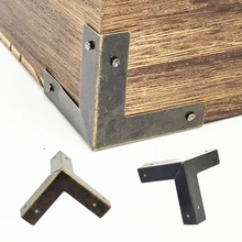 

8Pcs Wooden Box Coner Wine Bronze Corner Protectors Box Protector Furniture Hardware Cover Triangle Corners Antique Bronze Box