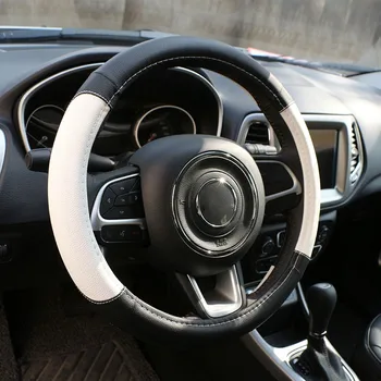 

37-38cm Trend Odorless Leather Steering Wheel Cover for Citroen C2 C4 C5 Picasso Sega for Peugoet 206 207 307 407 408 508