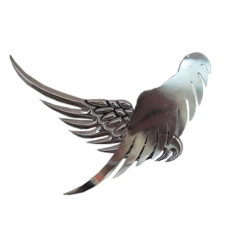 Car Decal 3D Stereo Metal Angel Wing Moto Emblem Chrome Auto Big Wings Exterior