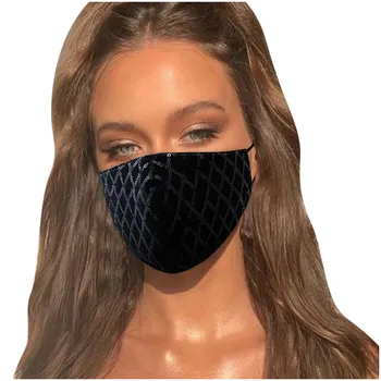 

máscara маски mascarilla Fast delivery Headband 1PC Adult Washable Adjustable Breathable PM2.5 Sequins Protector Face Mask