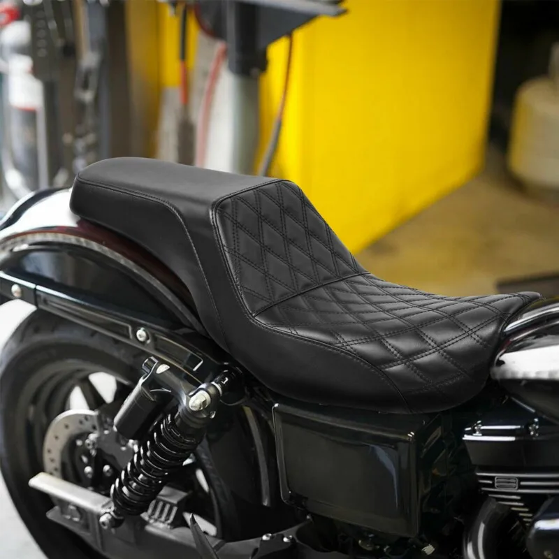Задний пассажир мотоциклетного сиденья для Harley Dyna Street Bob Super Glide Custom Low Fat 2006-2017